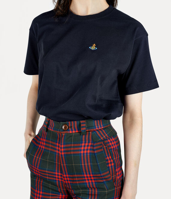 Vivienne Westwood Classic T-shirt Multicolour Orb in BLACK